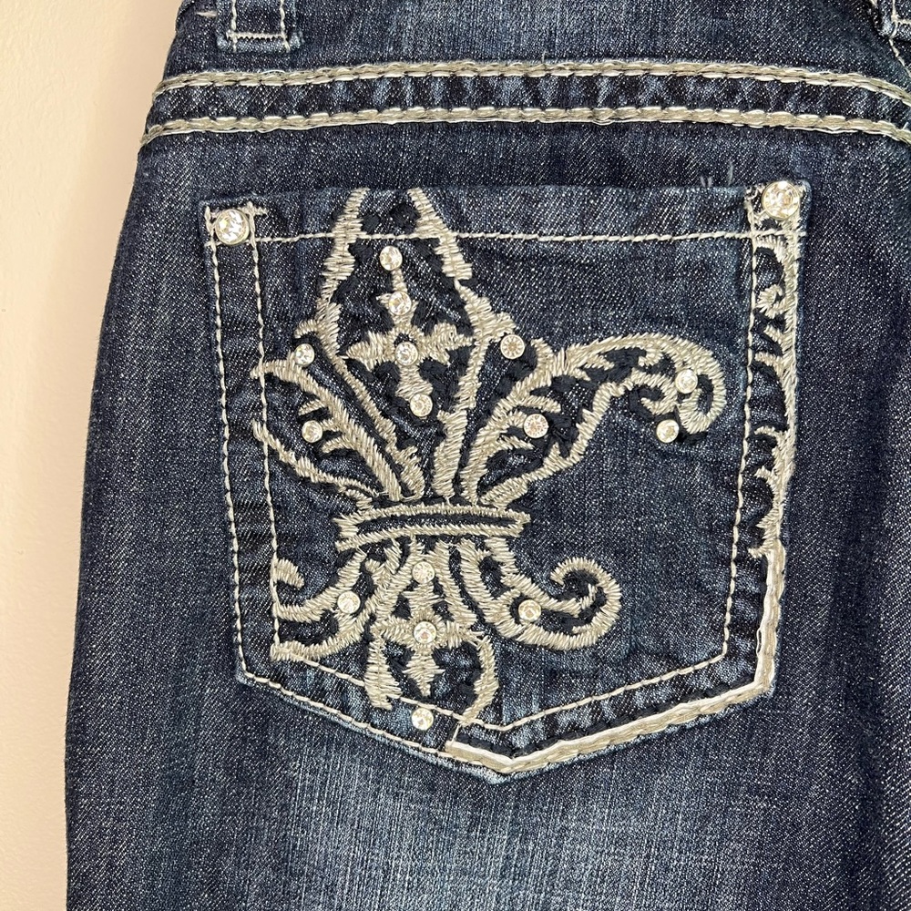 Ethyl Jeans Size 12 Classic Rhinestone Embellished Women’s Denim Jeans - Picture 6 of 13